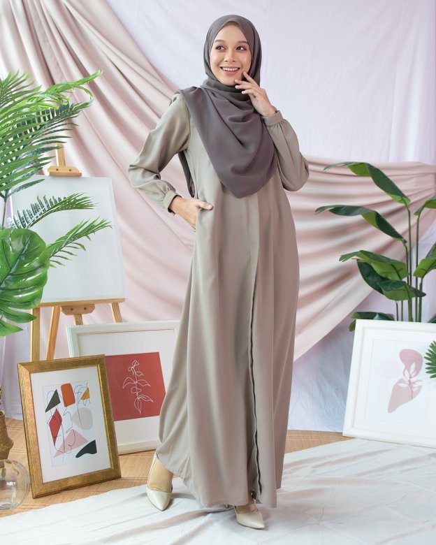 Abaya Marwa III - Warm Grey