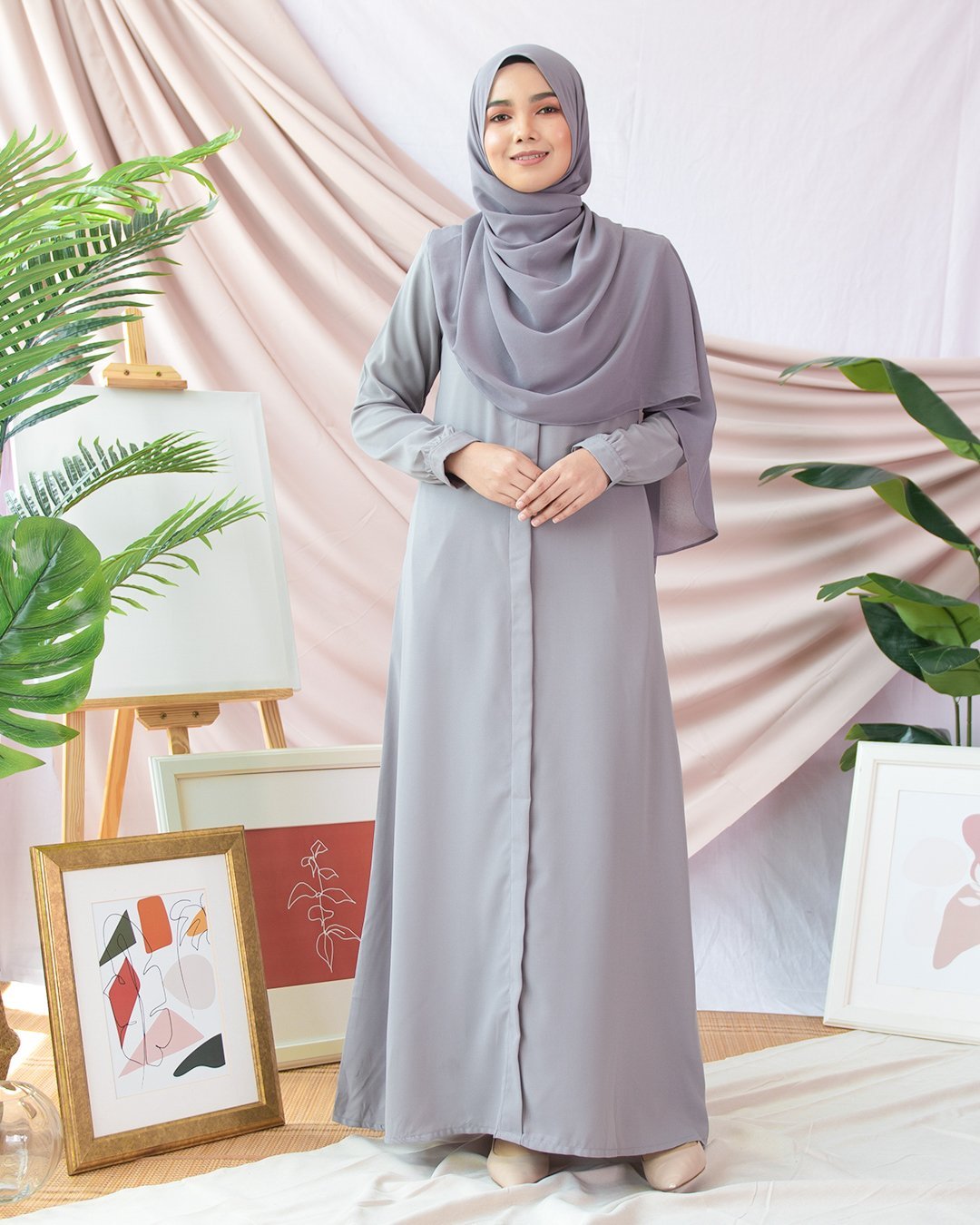 Abaya Marwa III - Cool Grey