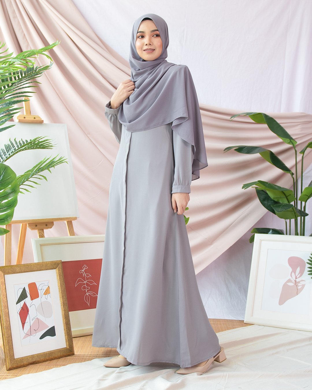 Abaya Marwa III - Cool Grey