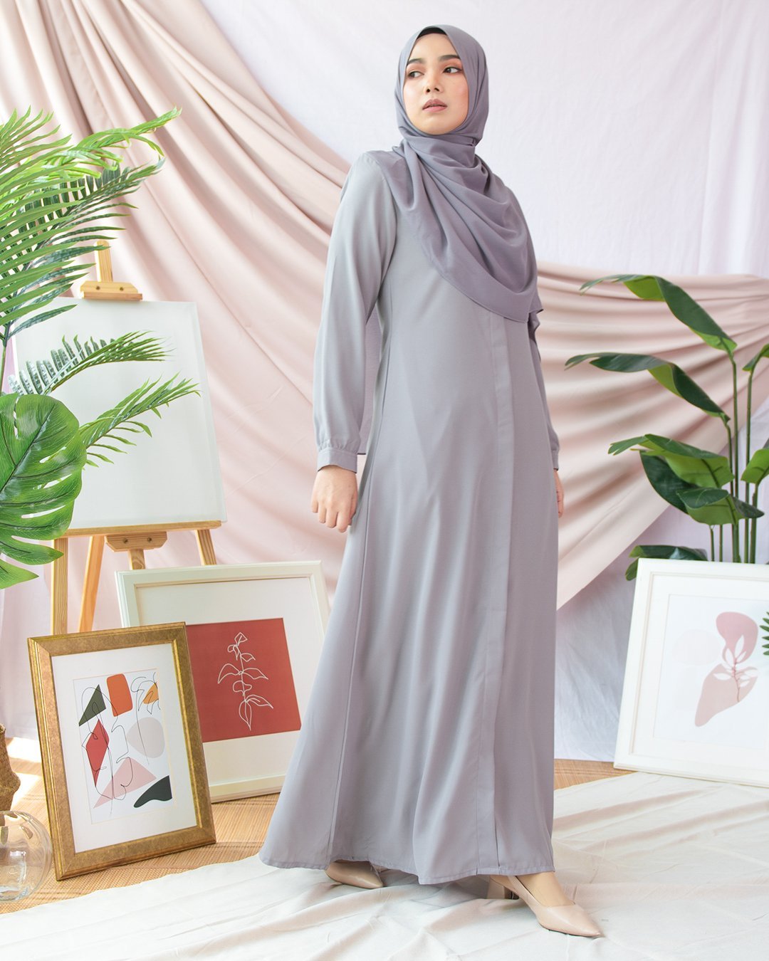 Abaya Marwa III - Cool Grey