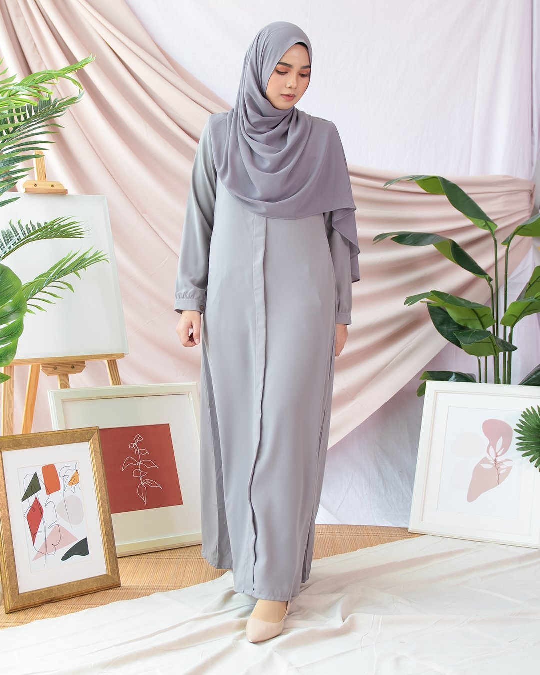 Abaya Marwa III - Cool Grey
