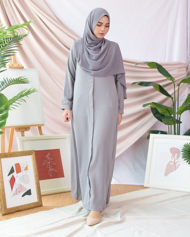 Abaya Marwa III - Cool Grey