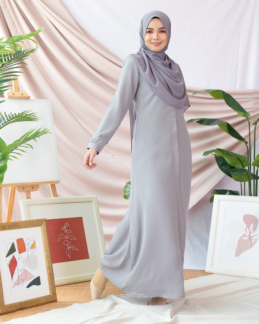 Abaya Marwa III - Cool Grey