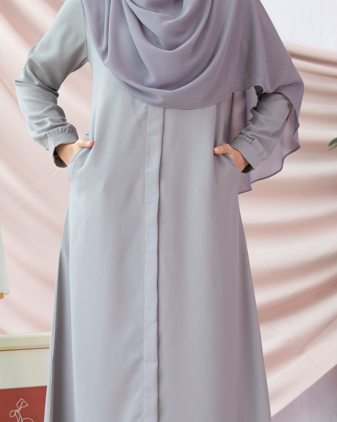 Abaya Marwa III - Cool Grey
