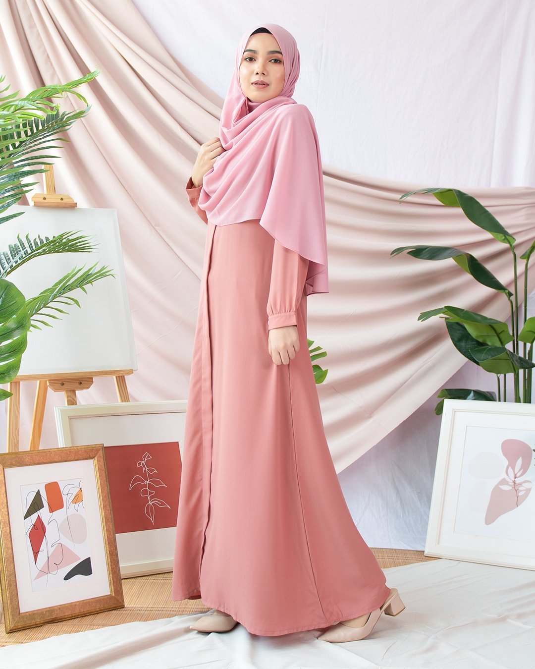 Abaya Marwa III - Dusty Pink