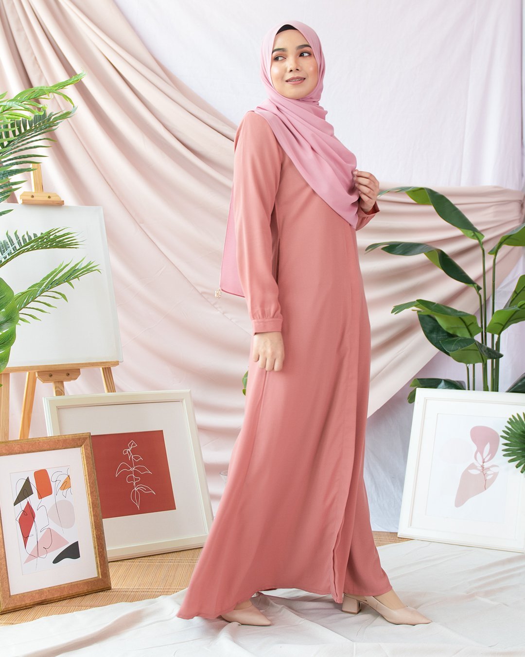 Abaya Marwa III - Dusty Pink
