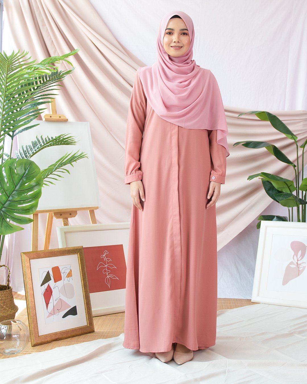 Abaya Marwa III - Dusty Pink
