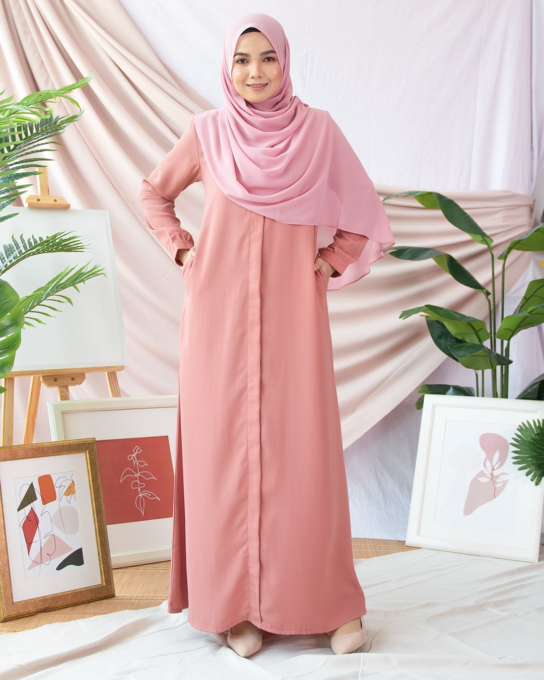 Abaya Marwa III - Dusty Pink