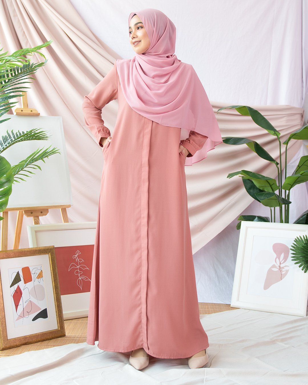 Abaya Marwa III - Dusty Pink
