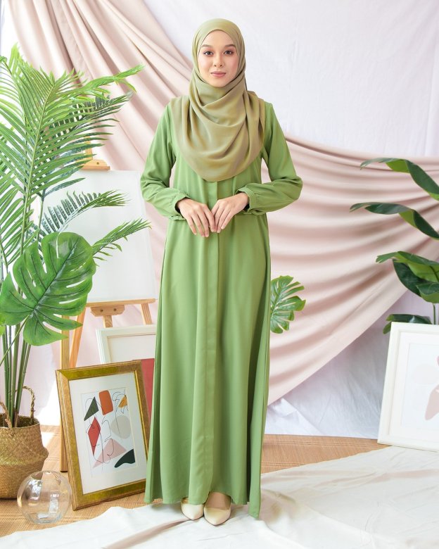 Abaya Marwa III - Kelly Green