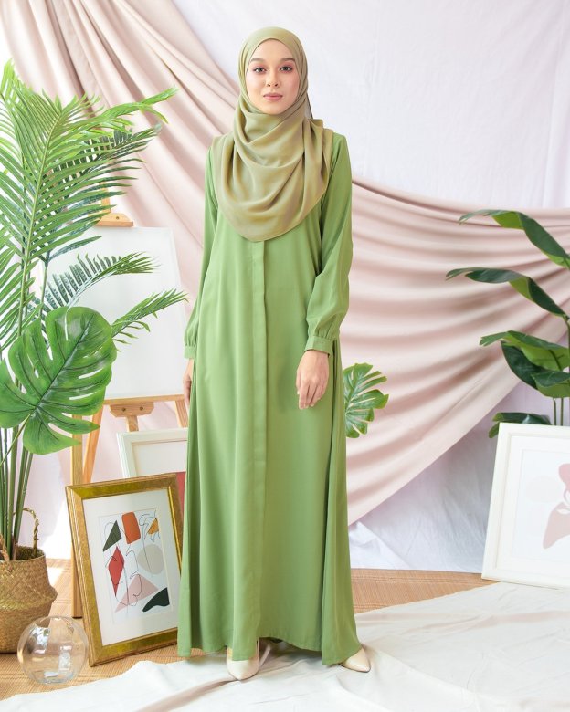 Abaya Marwa III - Kelly Green