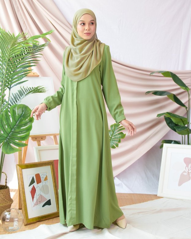 Abaya Marwa III - Kelly Green