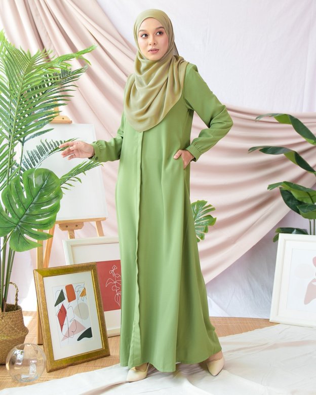 Abaya Marwa III - Kelly Green