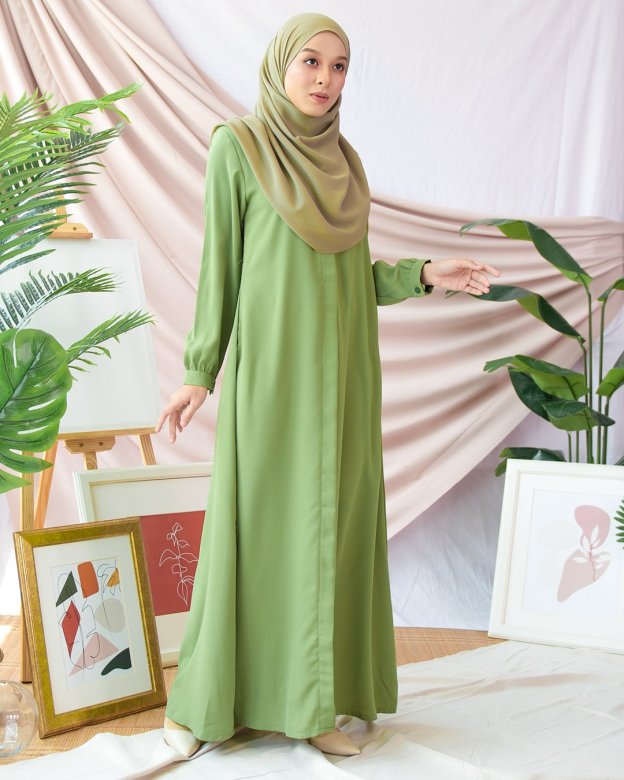 Abaya Marwa III - Kelly Green
