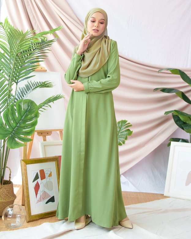 Abaya Marwa III - Kelly Green