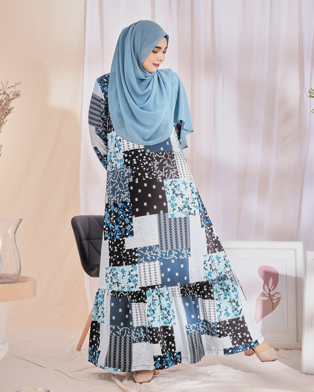 Dress Nelydia - Carolina Blue