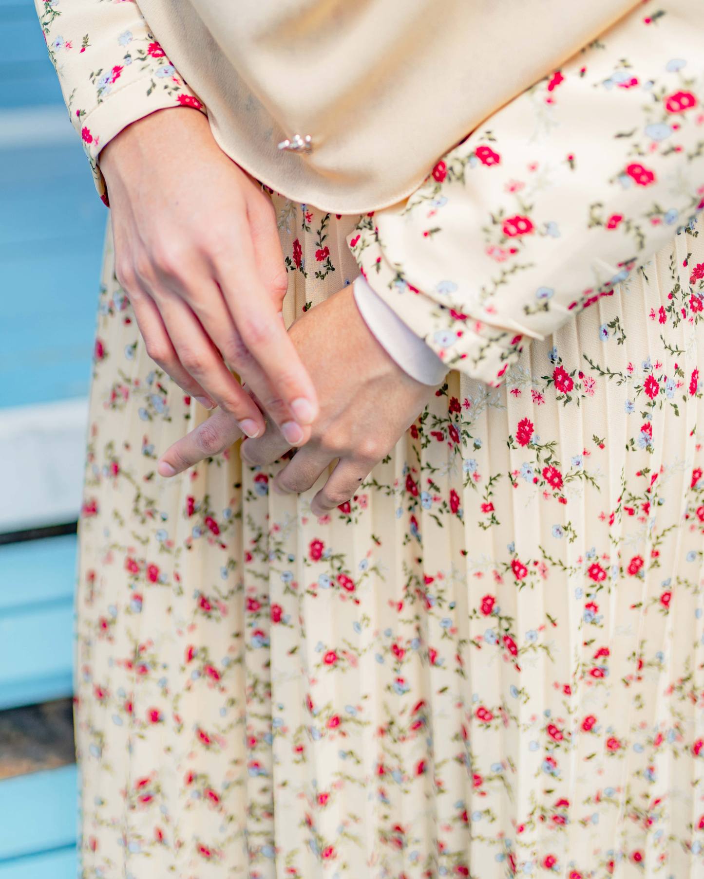 Dress Pleated Nayda - Cream Yellow