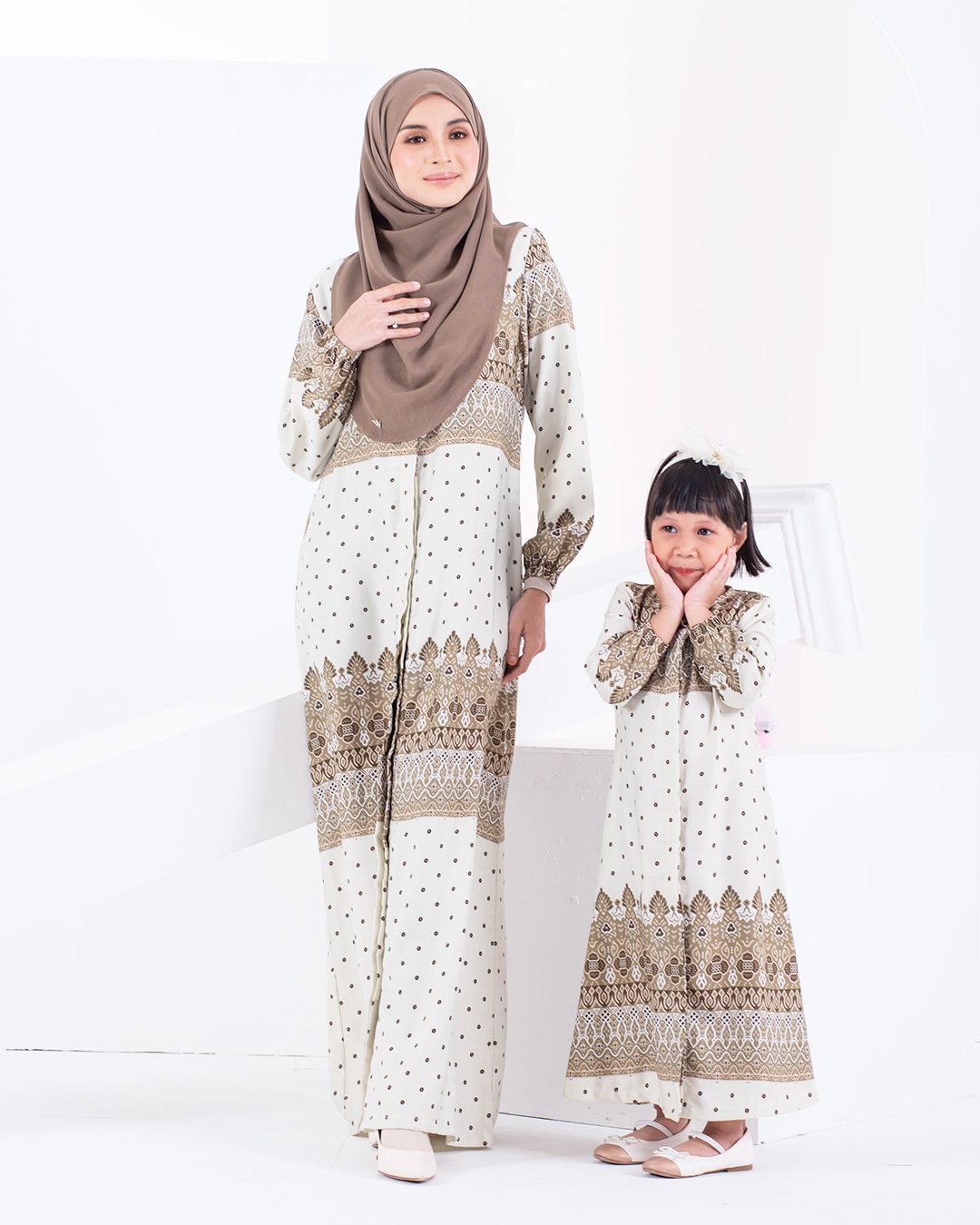 Abaya Raiyani Kids - Olive Green