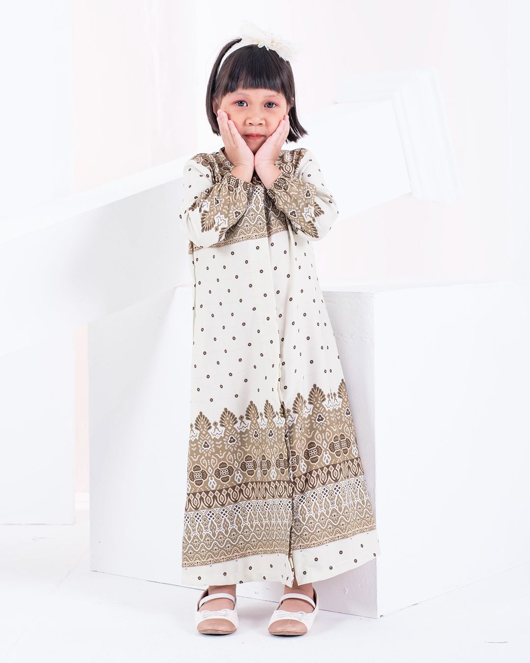 Abaya Raiyani Kids - Olive Green