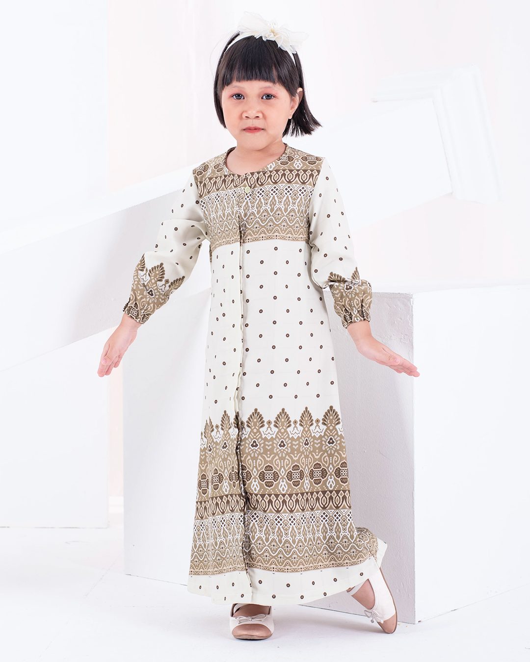 Abaya Raiyani Kids - Olive Green