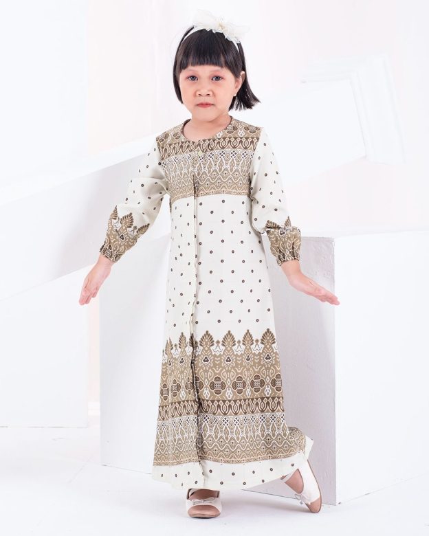 Abaya Raiyani Kids - Olive Green