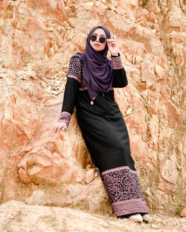 Abaya Raudhah - Purple Plum