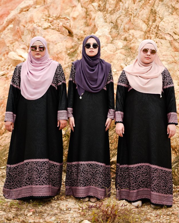 Abaya Raudhah - Purple Plum