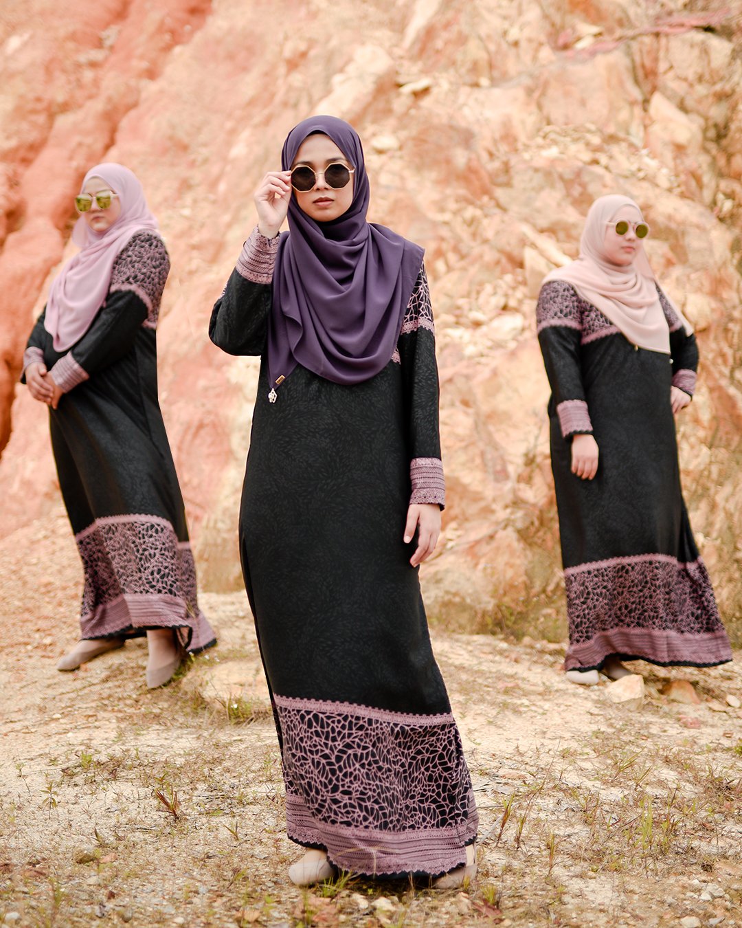 Abaya Raudhah - Purple Plum