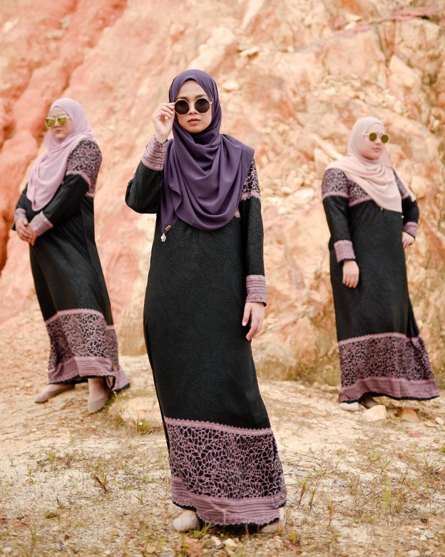 Abaya Raudhah - Purple Plum