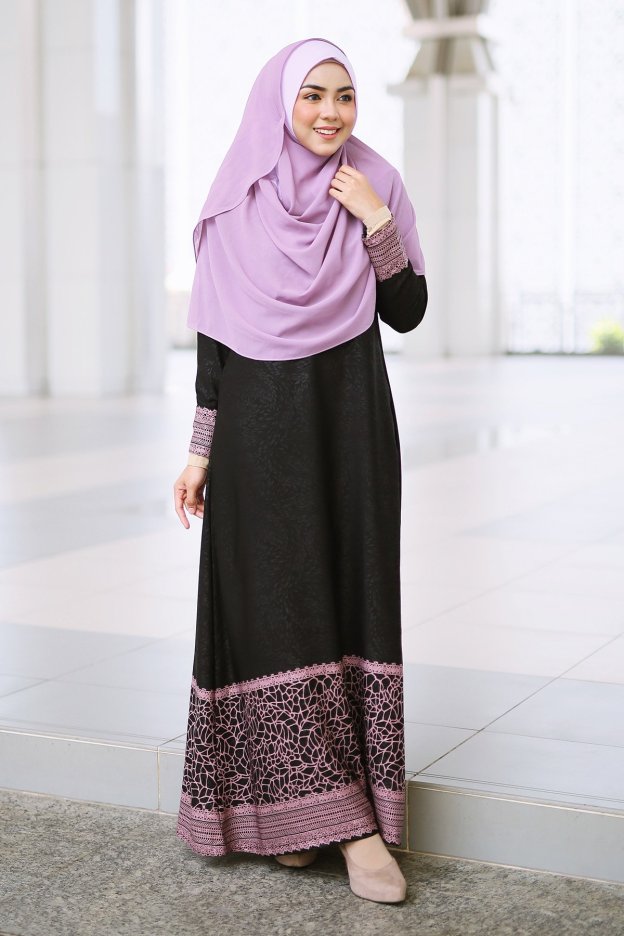 Abaya Raudhah - Purple Plum