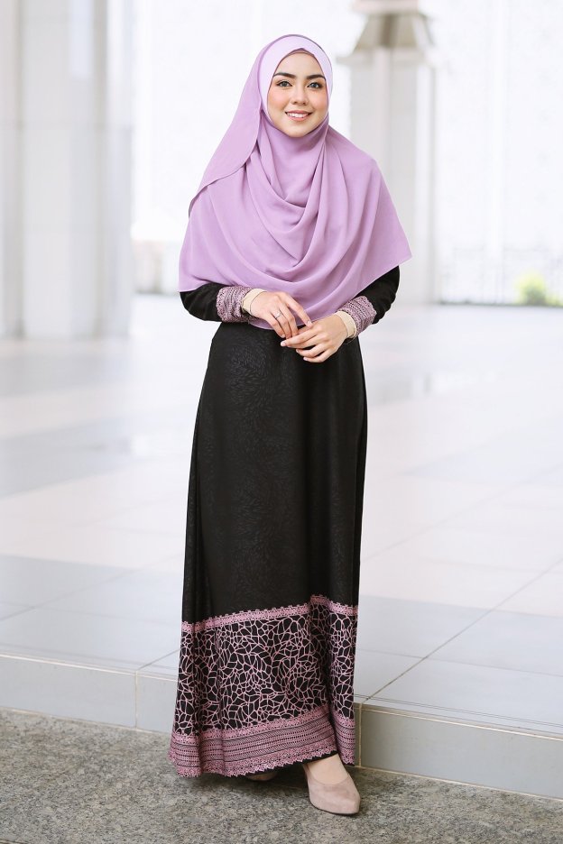 Abaya Raudhah - Purple Plum