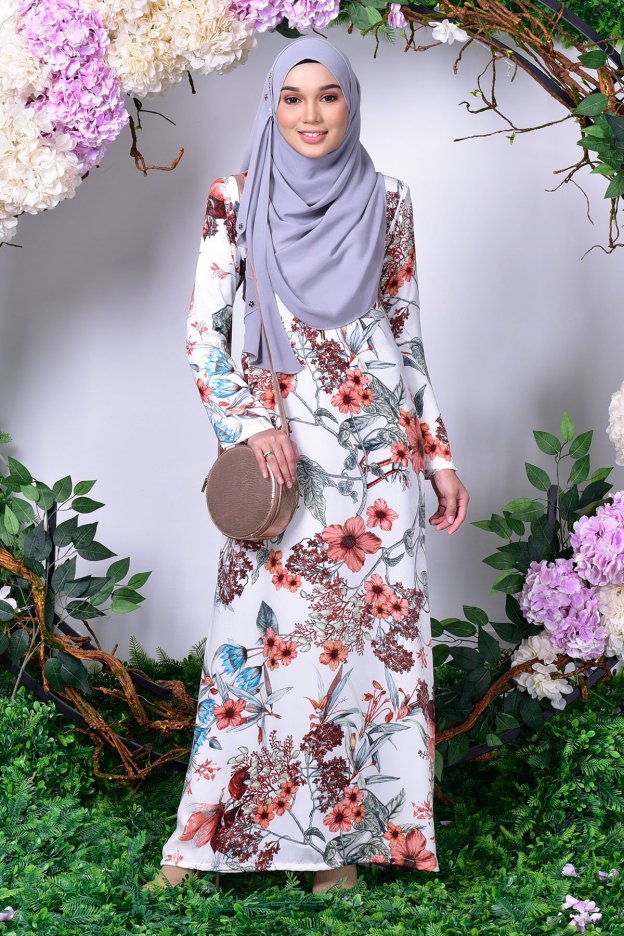 Abaya Ruffah - White