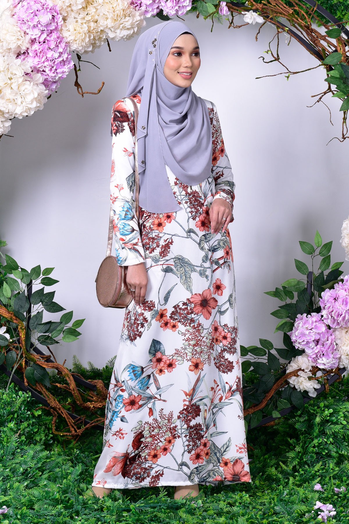 Abaya Ruffah - White