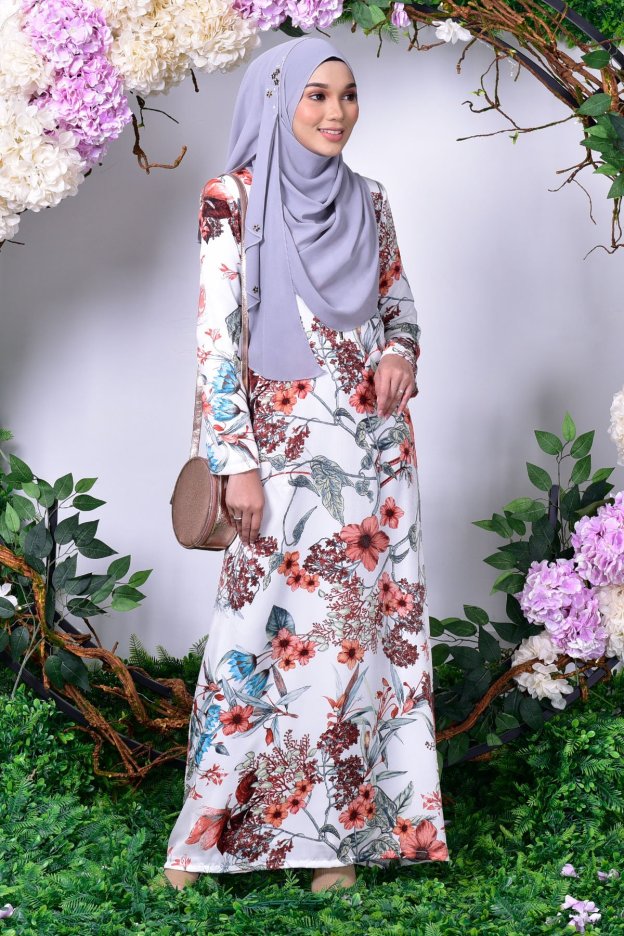 Abaya Ruffah - White