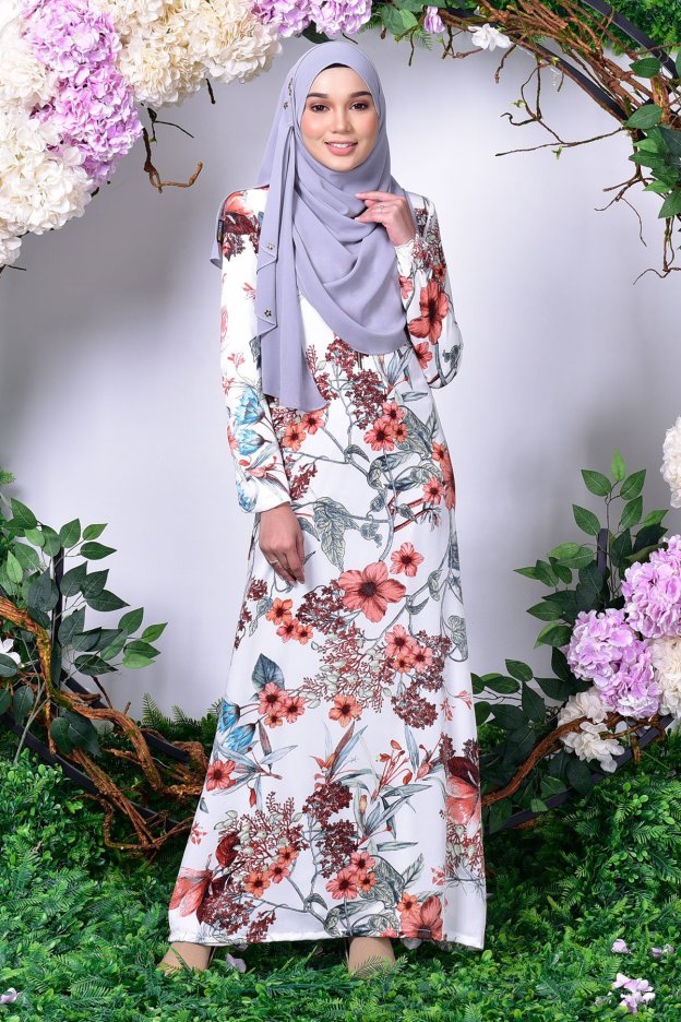 Abaya Ruffah - White
