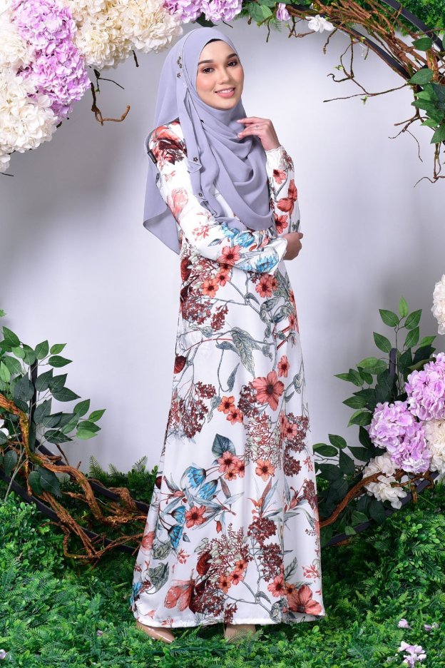 Abaya Ruffah - White