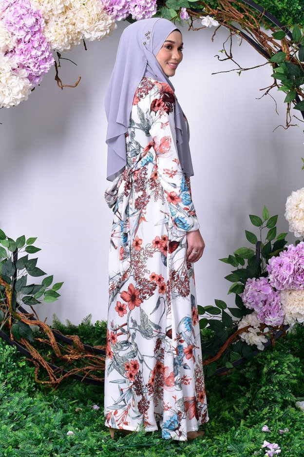 Abaya Ruffah - White