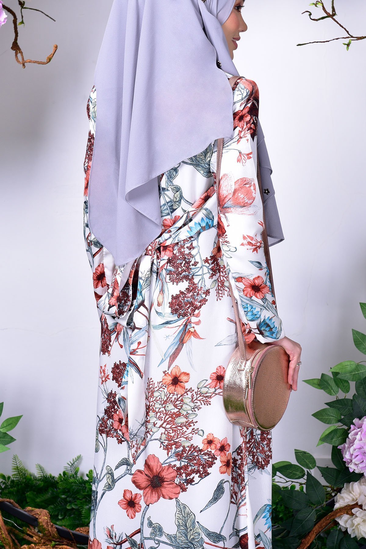 Abaya Ruffah - White