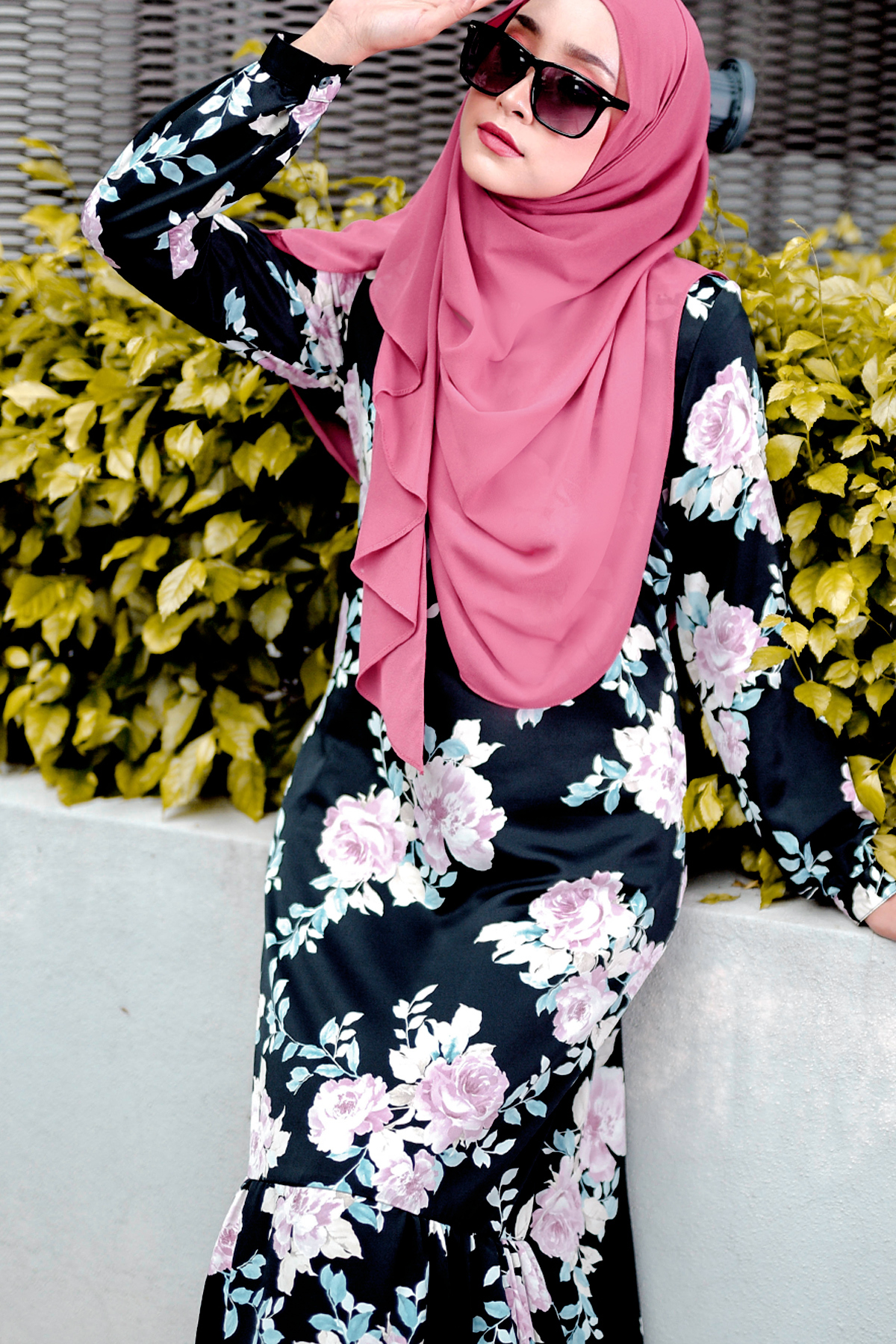 Abaya Ruffle Amy - Lush Black