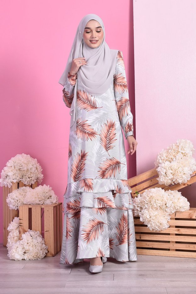 Abaya Ruffle Fern - Silver Queen