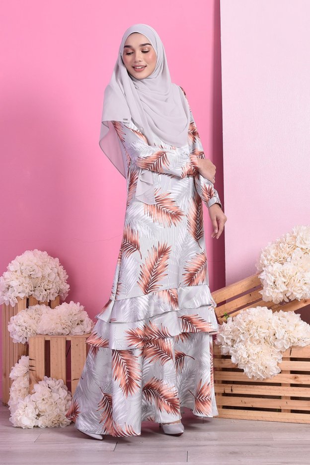 Abaya Ruffle Fern - Silver Queen