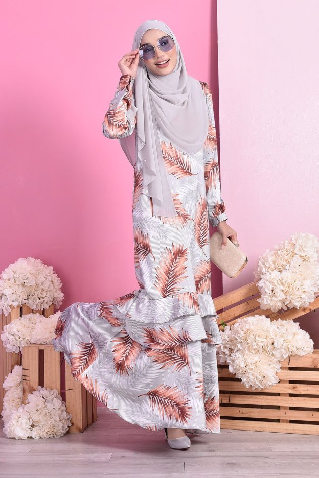 Abaya Ruffle Fern - Silver Queen