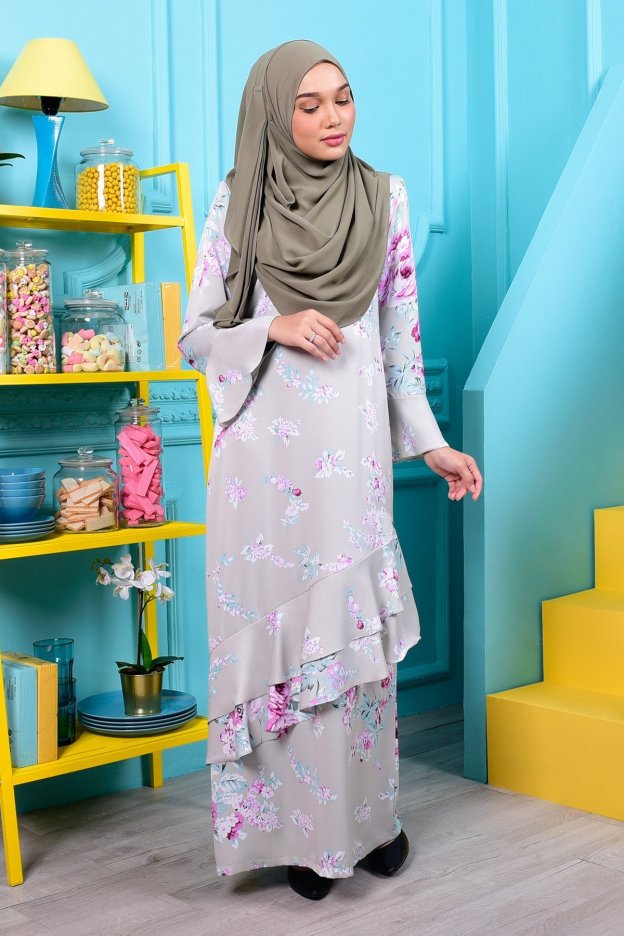 Abaya Liyana  Ruffle  - Balsam Green