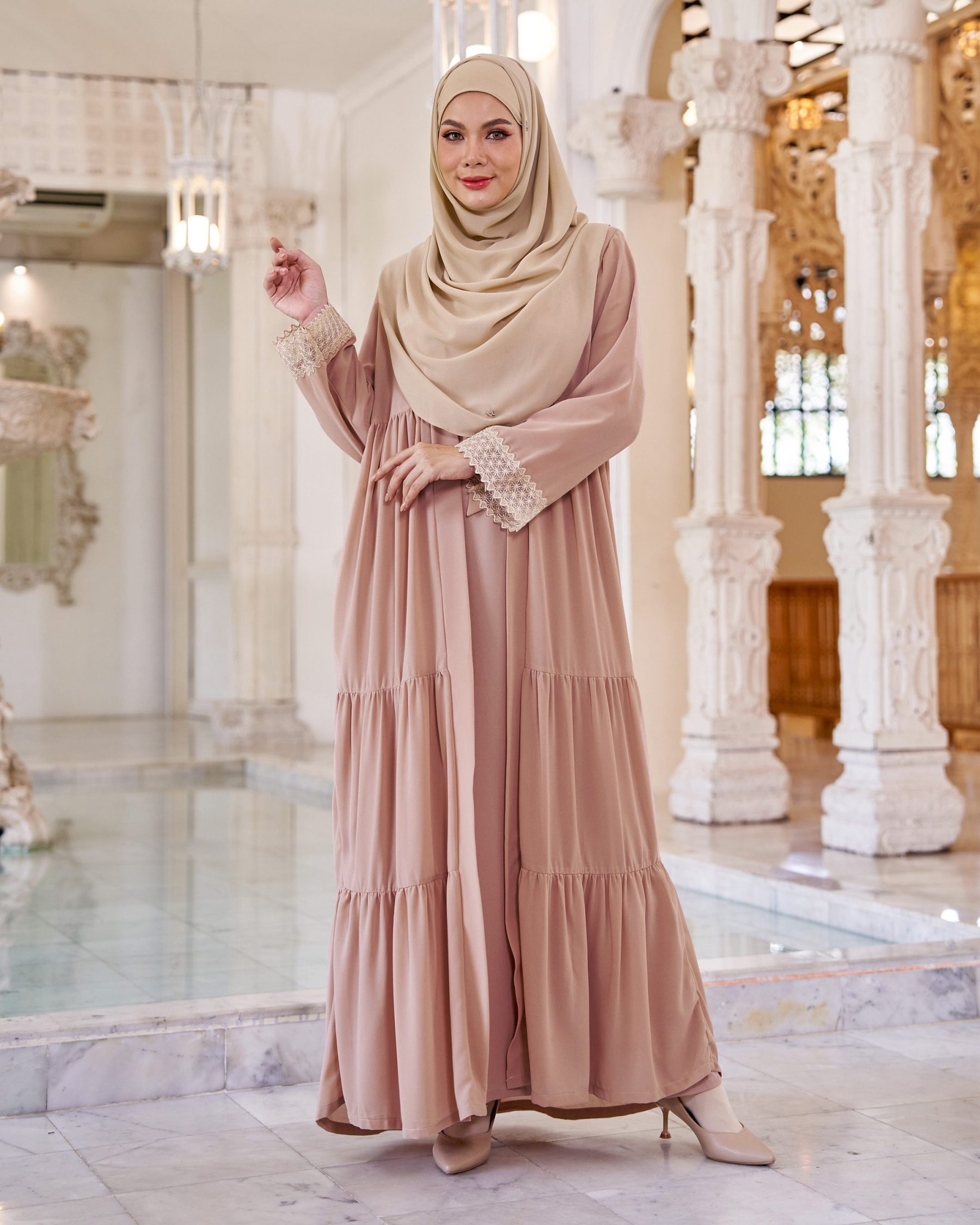 Dress Cardi Ruffle Rumaisa - Sable Brown
