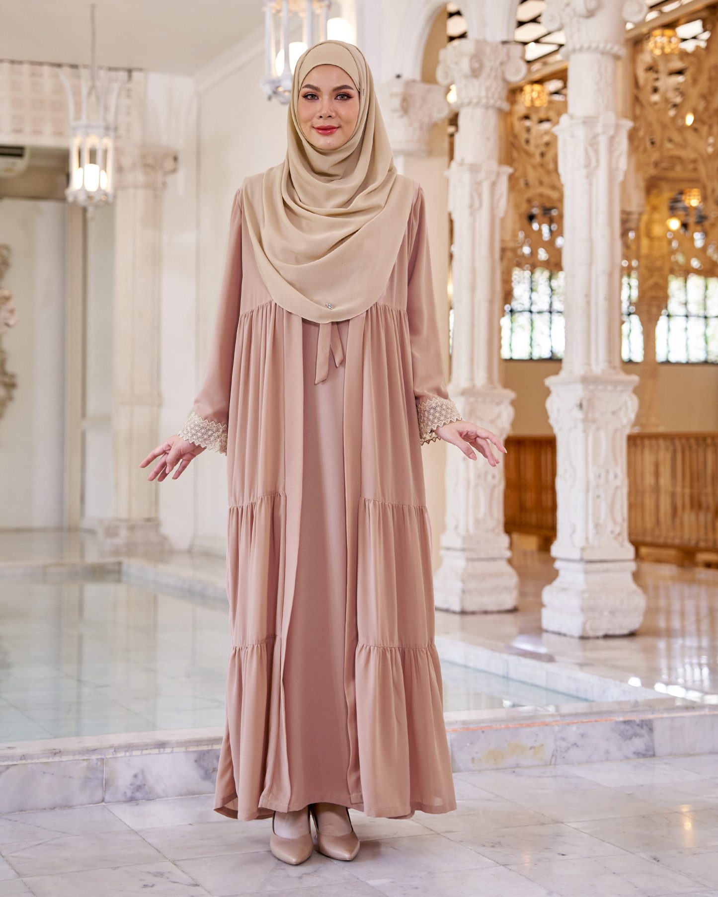 Dress Cardi Ruffle Rumaisa - Sable Brown