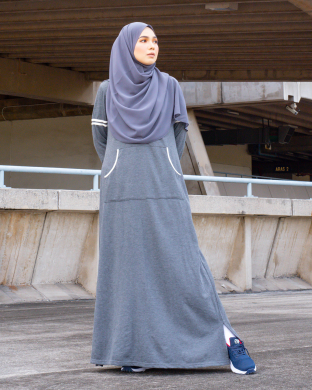 Abaya Activewear Shara - Charchoal Grey