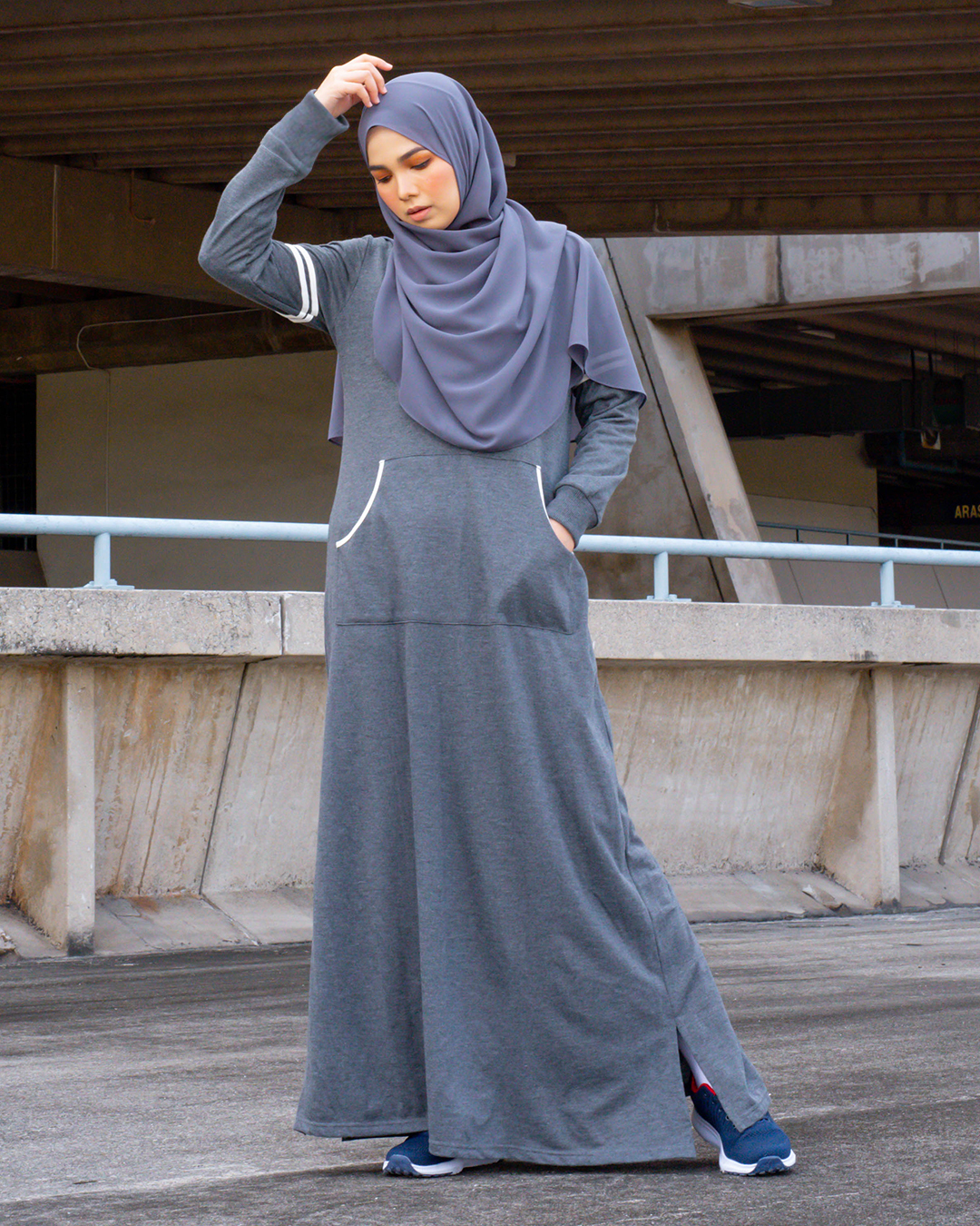 Abaya Activewear Shara - Charchoal Grey