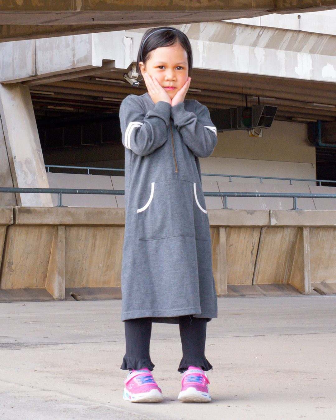 Tunic Activewear Shara Kids - Charchoal Grey