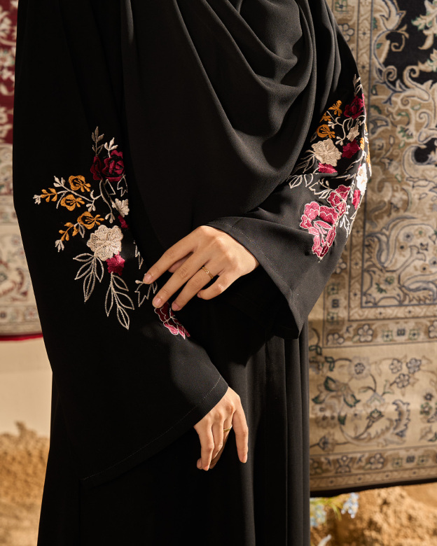 Abaya Sulam Raisa - Black Garden