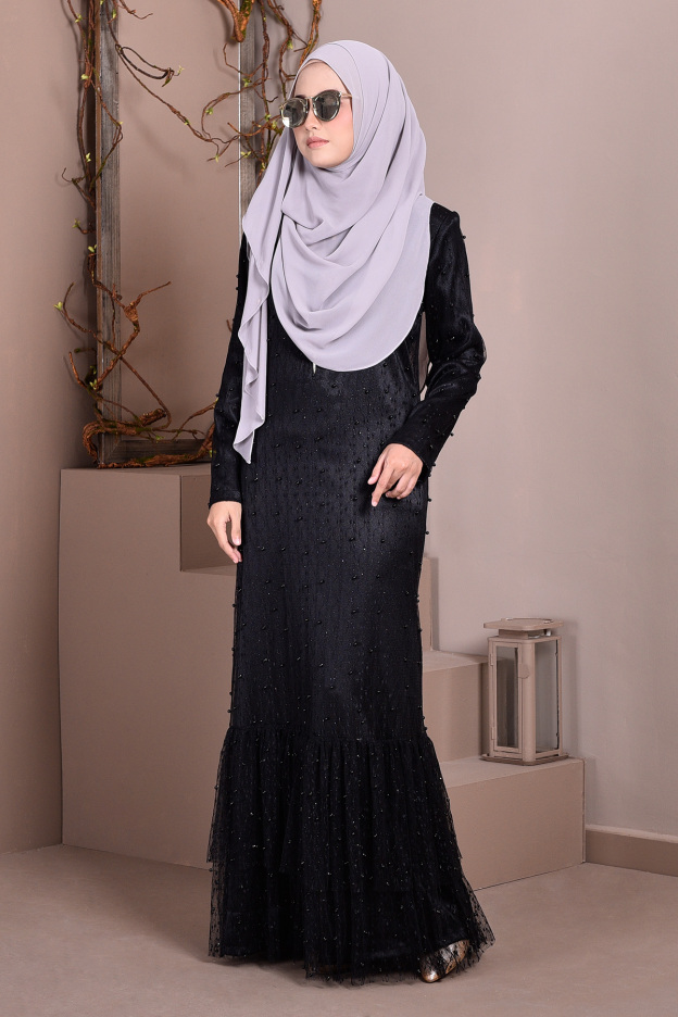 Abaya Lace Tutu Isabelle  - Blackberry